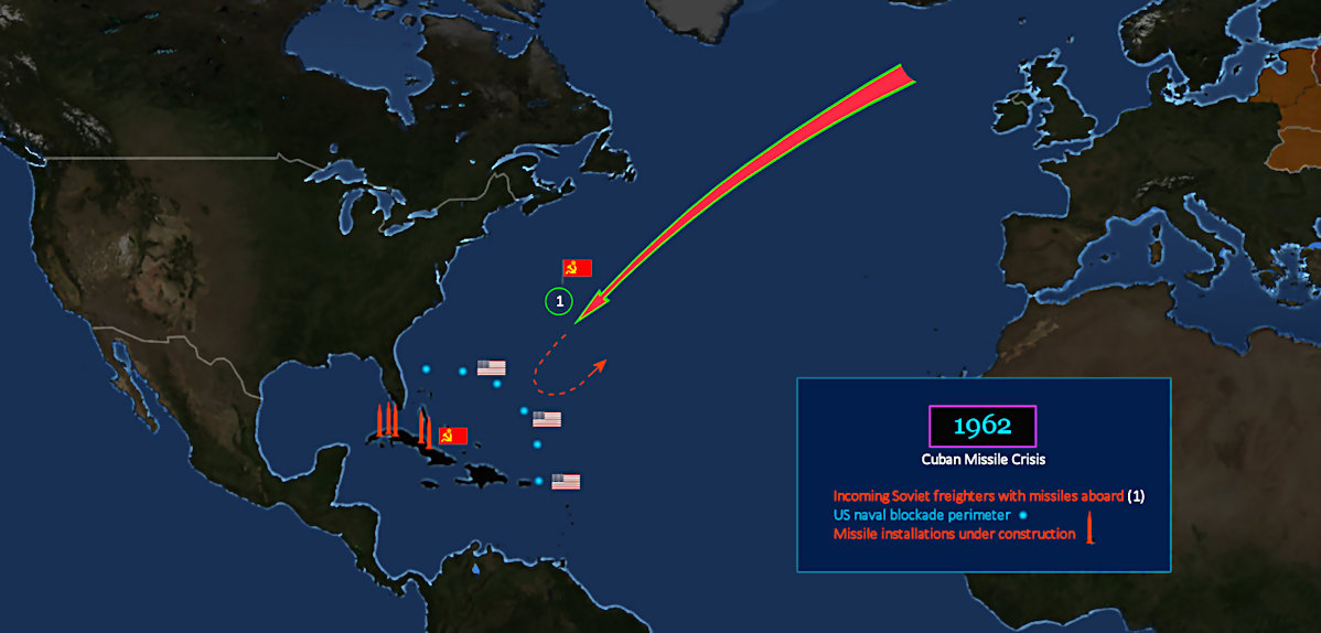 Cuban Missile Crisis, 1962 map